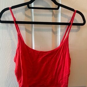 Simple red crop top